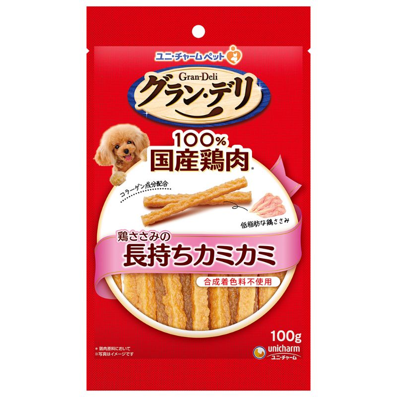 [ユニ・チャーム] グラン・デリ おやつ 鶏ささみの長もちカミカミ 100g