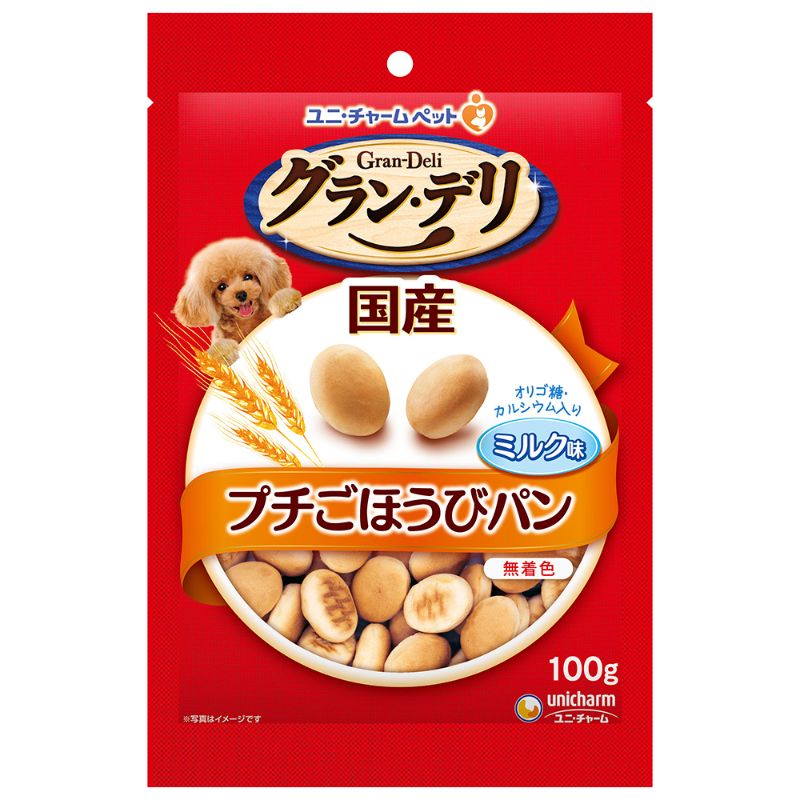 [ユニ・チャーム] グラン・デリ おやつ プチごほうびパン ミルク味 100g