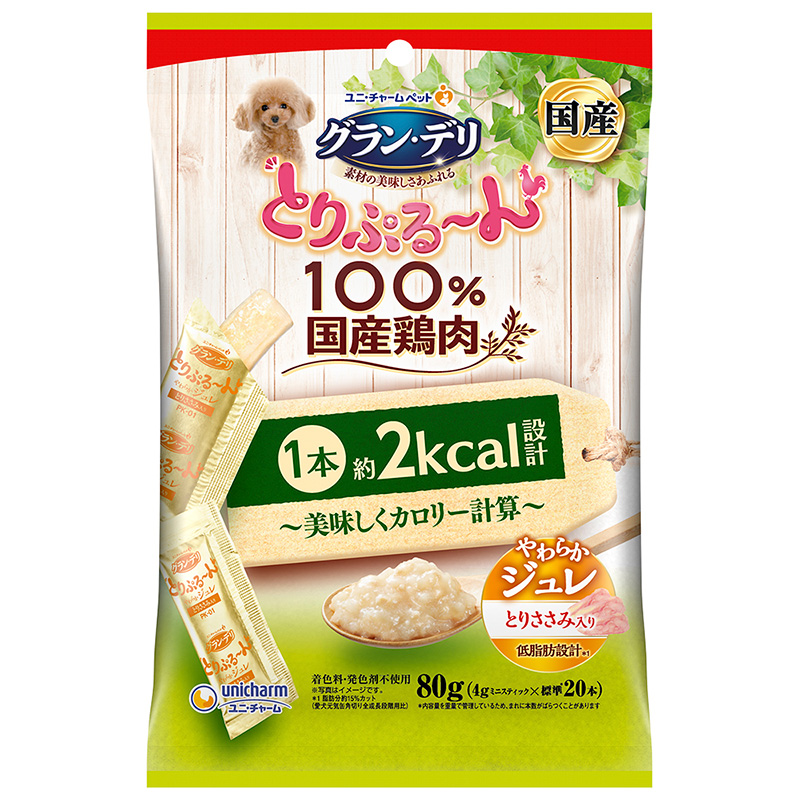 [ユニ・チャーム] グラン・デリ とりぷる～ん 美味しくカロリー計算 やわらかジュレ とりささみ入り 80g