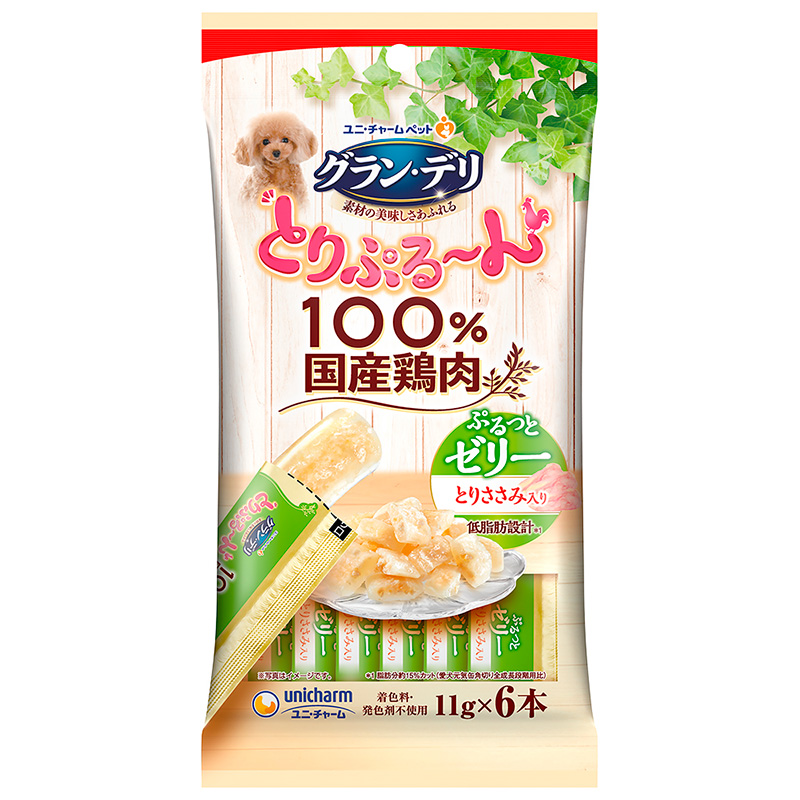 [ユニ・チャーム] グラン・デリ とりぷる～ん ぷるっとゼリー とりささみ入り 11g×6本