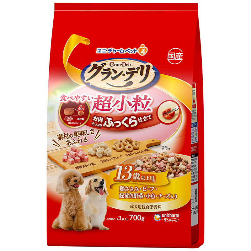 [ユニ・チャーム] グラン・デリ ふっくら仕立て食べやすい超小粒13歳以上用 700g