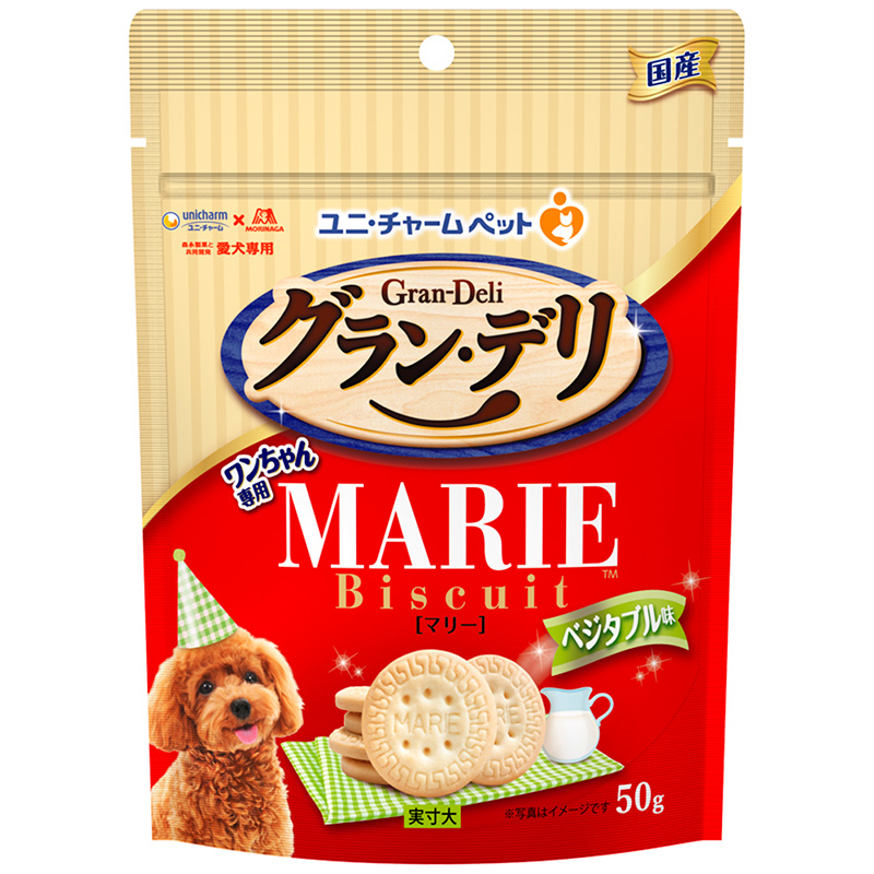 ［ユニ・チャーム］グラン・デリ ワンちゃん専用マリービスケット ベジタブル味 50g