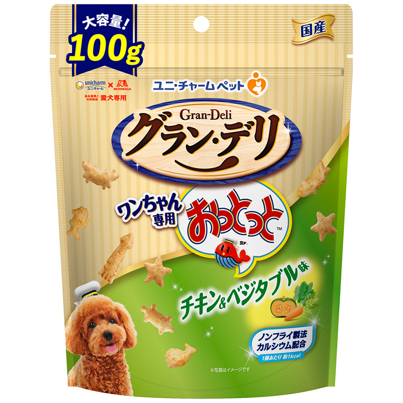 ［ユニ・チャーム］グラン・デリ ワンちゃん専用おっとっと チキン＆ベジタブル味 100g　【メーカーフェア】