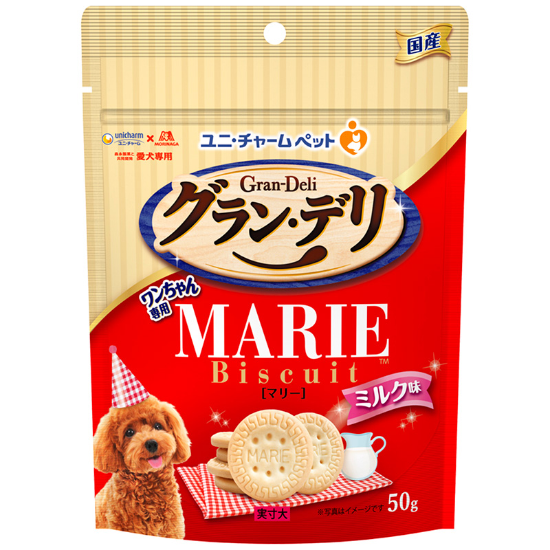 ［ユニ・チャーム］グラン・デリ ワンちゃん専用マリービスケット ミルク味 50g　【3月特価】