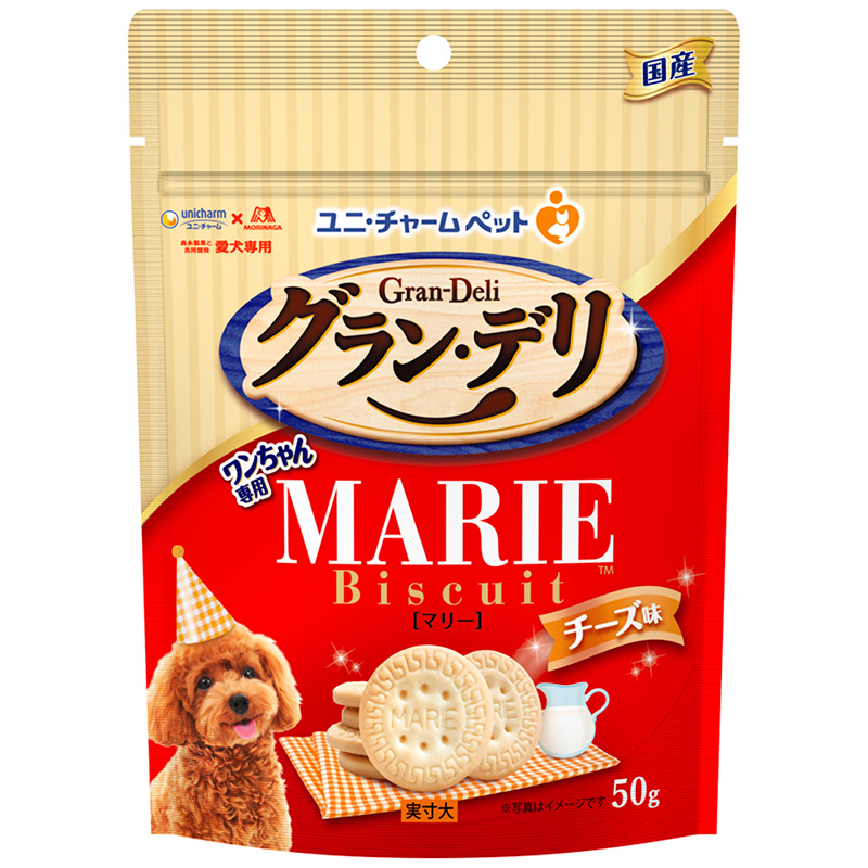 ［ユニ・チャーム］グラン・デリ ワンちゃん専用マリービスケット チーズ味 50g　【3月特価】