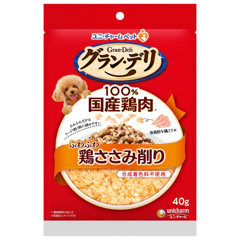 [ユニ・チャーム] グラン・デリ ふわふわ鶏ささみ削り 鶏ささみ 40g