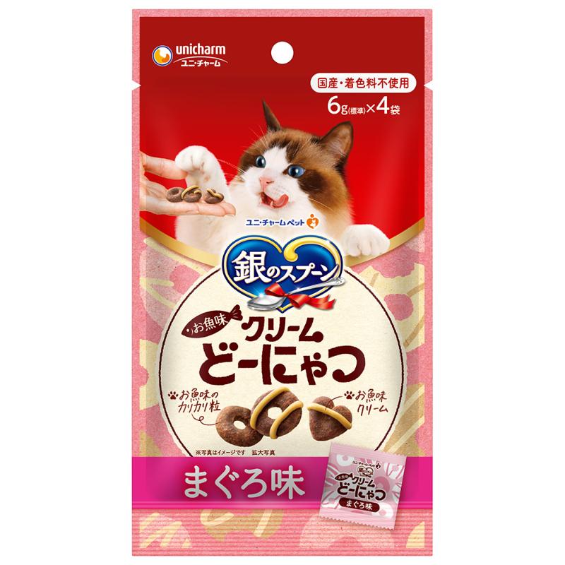 ［ユニ・チャーム］銀のスプーン お魚味クリームどーにゃつ まぐろ味 24g