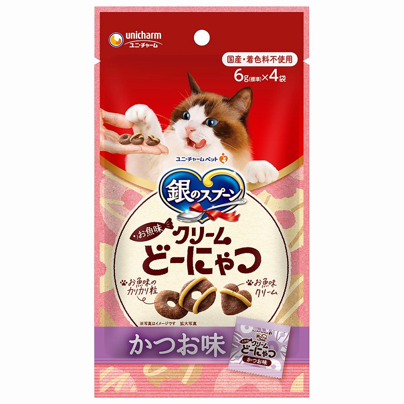 ［ユニ・チャーム］銀のスプーンおやつ お魚味クリームどーにゃつ かつお味 24g