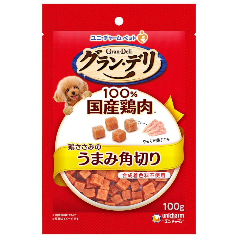[ユニ・チャーム] グラン・デリ おやつ 鶏ささみのうまみ角切り100g