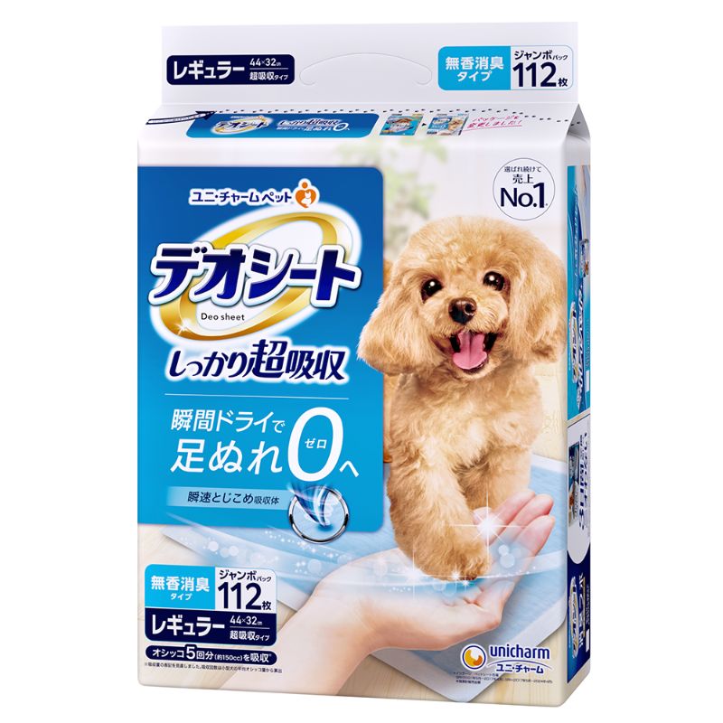[ユニ・チャーム] デオシート しっかり超吸収 無香消臭タイプ レギュラー 112枚　　【10周年SALE_倉出_20】