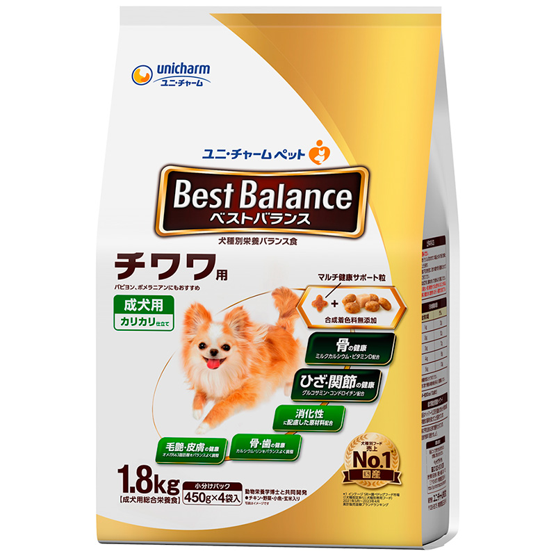 [ユニ・チャーム] ベストバランス カリカリ仕立て チワワ用 1.8kg　