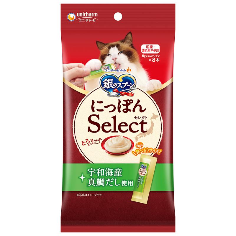 [ユニ・チャーム] 銀のスプーン にっぽんSelect とろリッチ 宇和海産真鯛だし使用 6g×8本