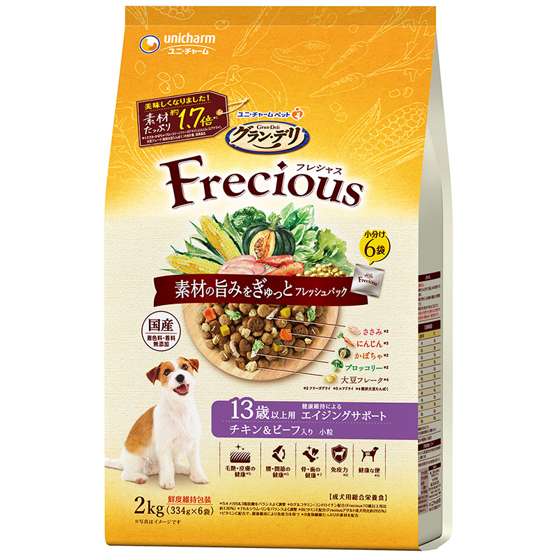 ［ユニ・チャーム］グラン・デリ Frecious 13歳以上用 チキン＆ビーフ入り 2kg