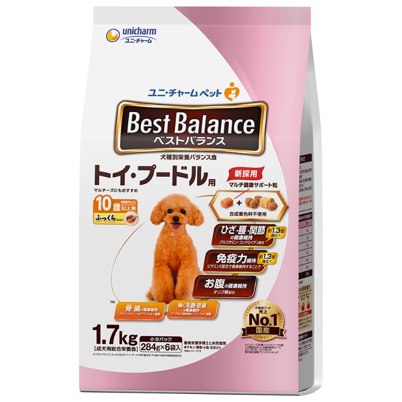 ［ユニ・チャーム］ベストバランス ふっくら仕立て トイ・プードル用 10歳以上用 1.7kg