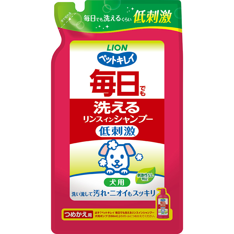 [ライオン] ペットキレイ 毎日でも洗える リンスインシャンプー 犬用 つめかえ用 400ml