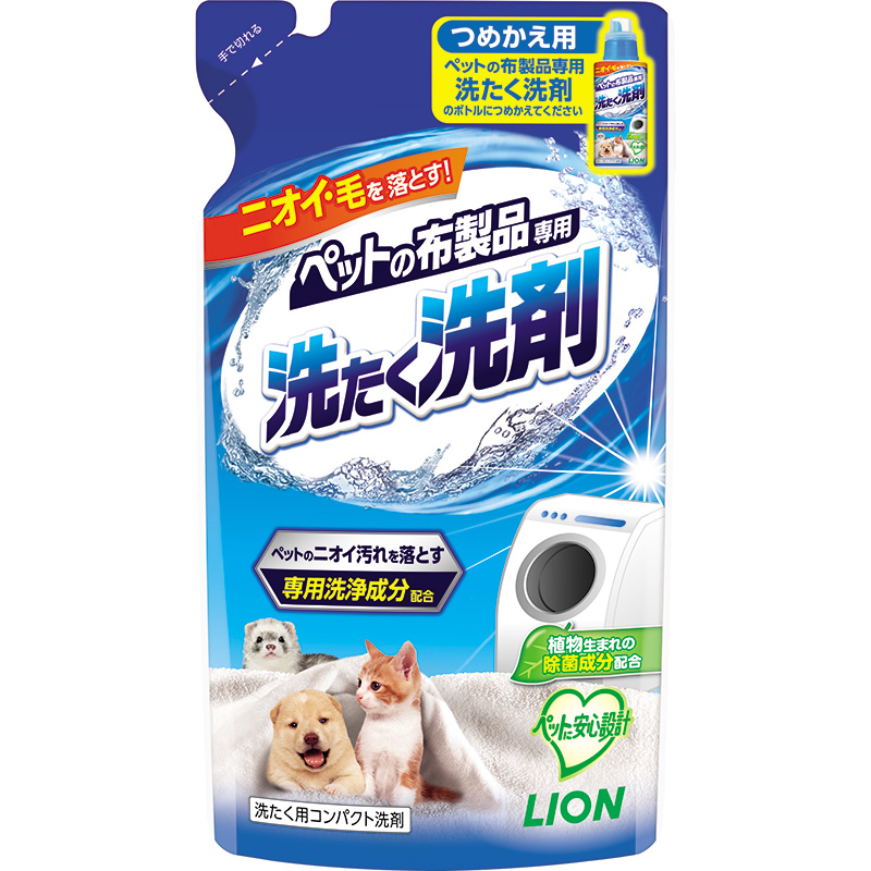 [ライオン] ペットの布製品専用 洗たく洗剤 つめかえ用 320g【メーカーフェア_10】