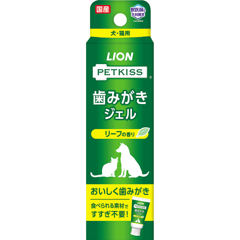 [ライオン] PETKISS 歯みがきジェル リーフの香り 40g　【期末セール】