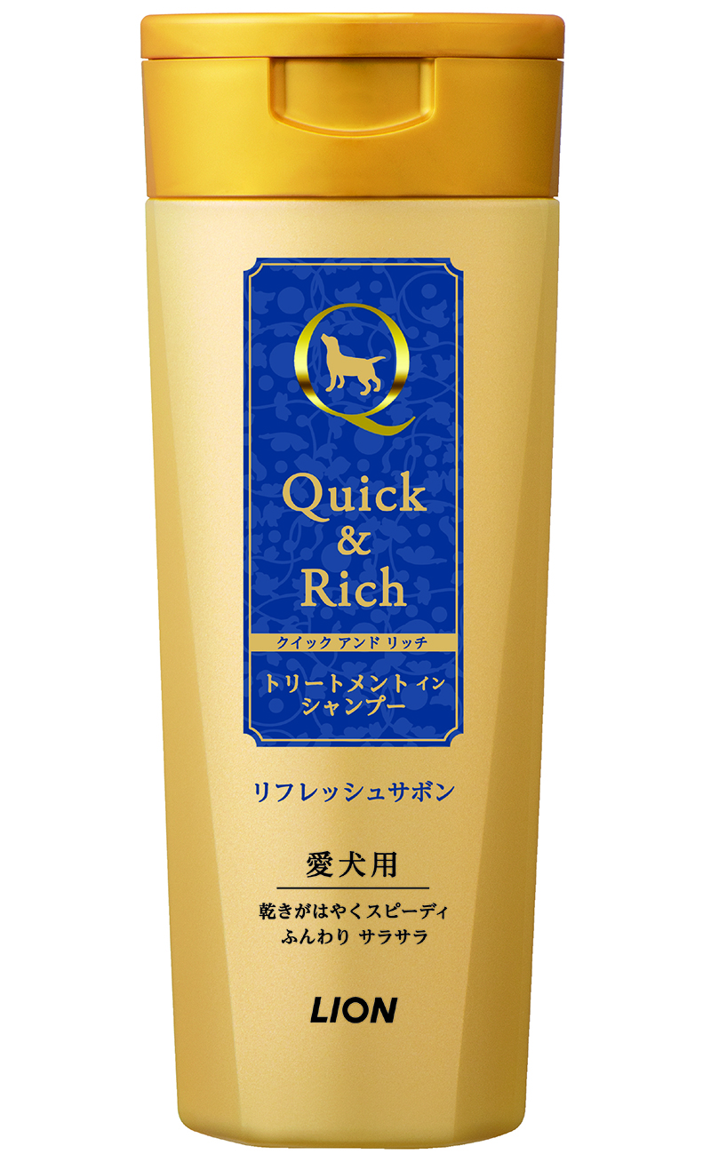 [ライオン] Quick & Rich トリートメントインシャンプー 愛犬用 リフレッシュサボン 200ml