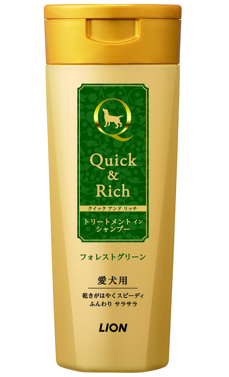 [ライオン] Quick & Rich トリートメントインシャンプー 愛犬用 フォレストグリーン 200ml