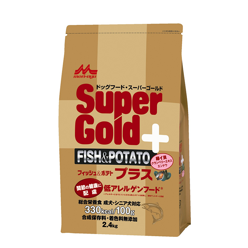 [森乳サンワールド] スーパーゴールド フィッシュ＆ポテト プラス 関節の健康に配慮 2.4kg