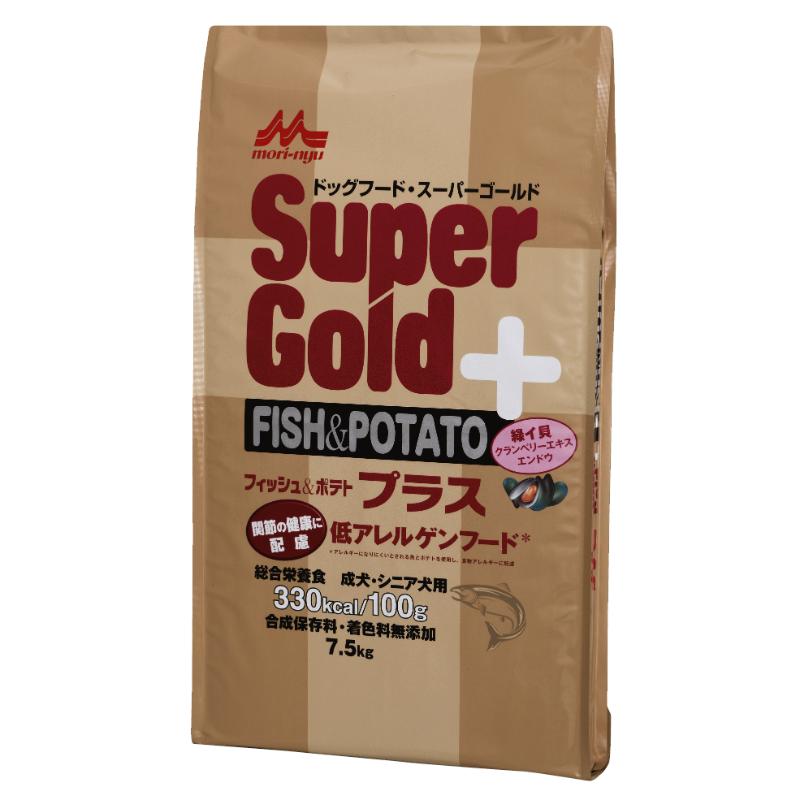 ［森乳サンワールド(直送)］Supergold フィッシュ＆ポテト プラス 関節の健康に配慮 7.5kg