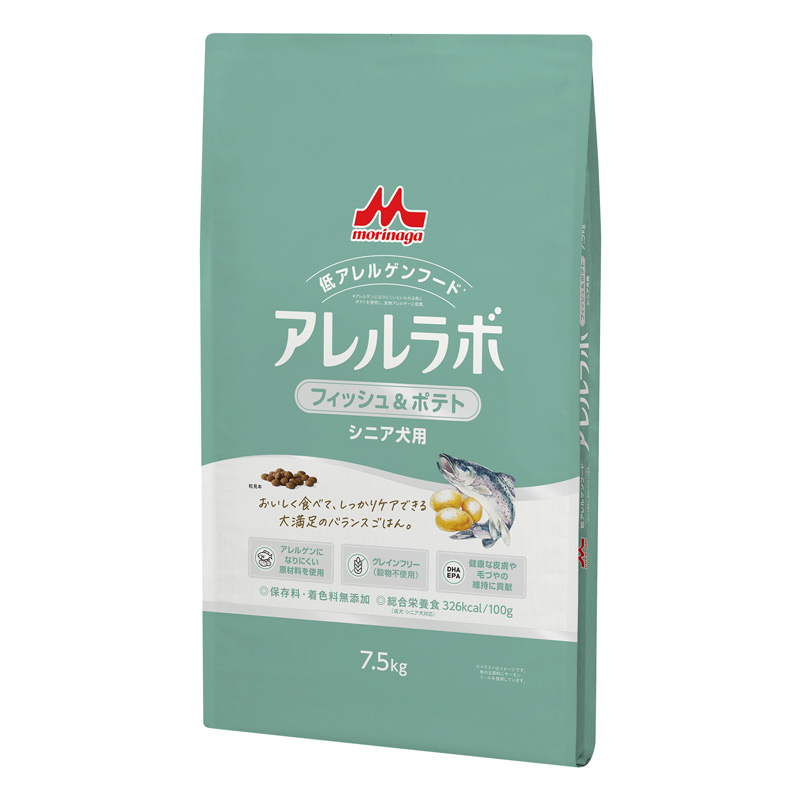 ［森乳サンワールド］アレルラボ フィッシュ＆ポテト シニア犬用 7.5kg