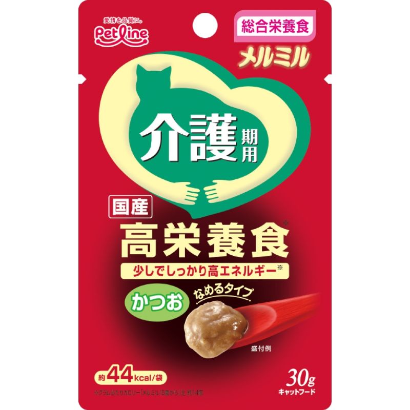 [ペットライン(直送)] キャネット メルミル 介護期用 かつお 30g ※メーカー直送 ※発注単位・最低発注数量(混載50ケース以上)にご注意下さい