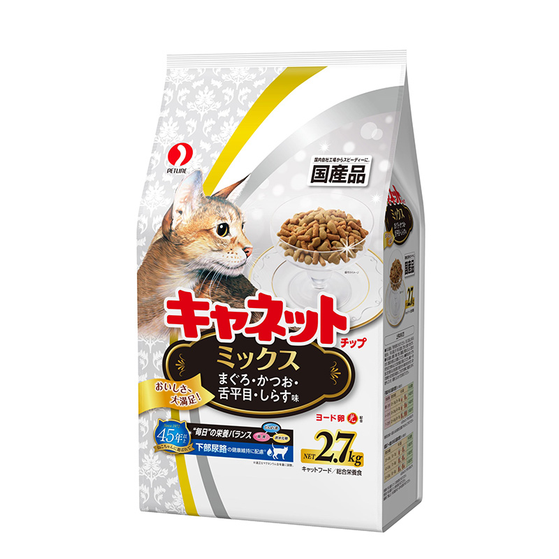 [ペットライン(直送)] キャネットチップ ミックス 2.7kg ※メーカー直送 ※発注単位・最低発注数量(混載50ケース以上)にご注意下さい