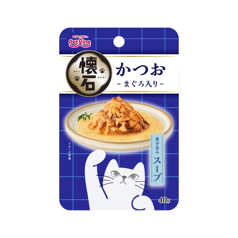 ［ペットライン］懐石レトルト 魚介旨みスープ かつお まぐろ入り 40g