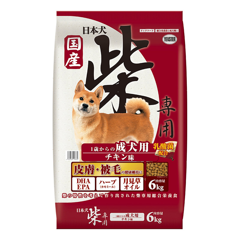 ［イースター(大袋直送)］日本犬 柴専用 1歳からの成犬用 チキン味 6kg  ※メーカー直送 ※発注単位・最低発注数量(50点以上)にご注意下さい　【メーカーフェア】