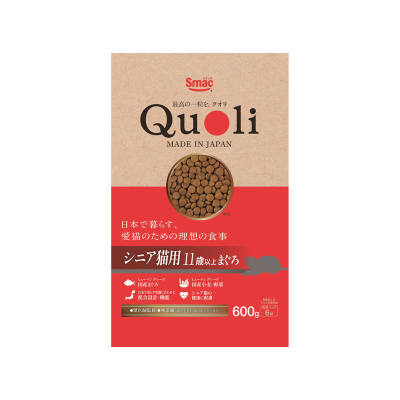 ［スマック］Quoli シニア猫用 11歳以上 まぐろ 600g