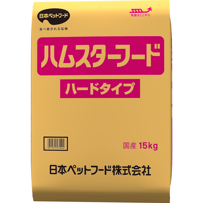 [日本ペットフード小動物(直送)] ハムスターフード ハードタイプ 15kg ※メーカー直送 ※発注単位・最低発注数量(混載10ケース以上)にご注意下さい