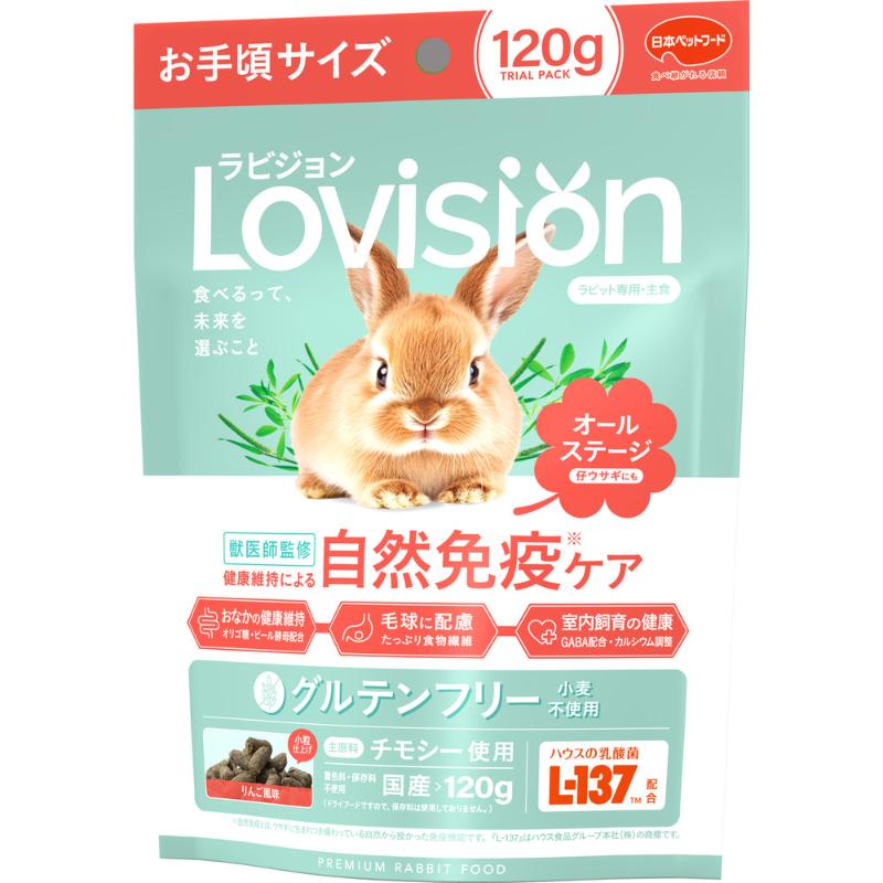 ［日本ペットフード］ラビジョン ラビットフード オールステージ 120g