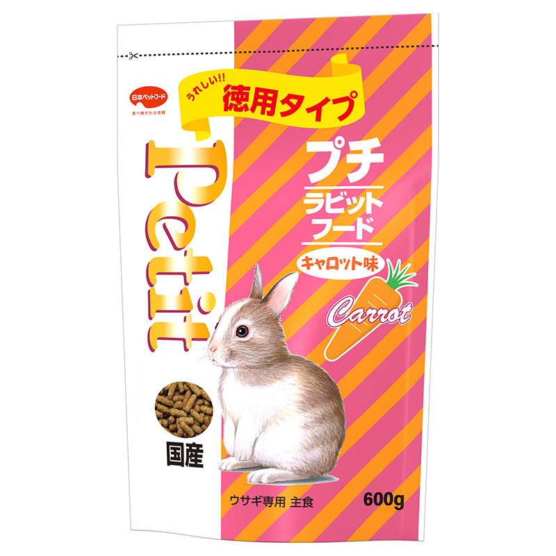 [日本ペットフード] プチラビットフード キャロット味 600g