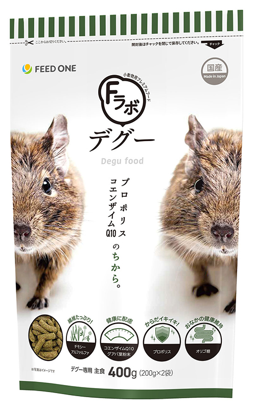 [日本ペットフード小動物(直送)] Fラボ デグー 400g (200g×2個入り) ※メーカー直送 ※発注単位・最低発注数量(混載10ケース以上)にご注意下さい