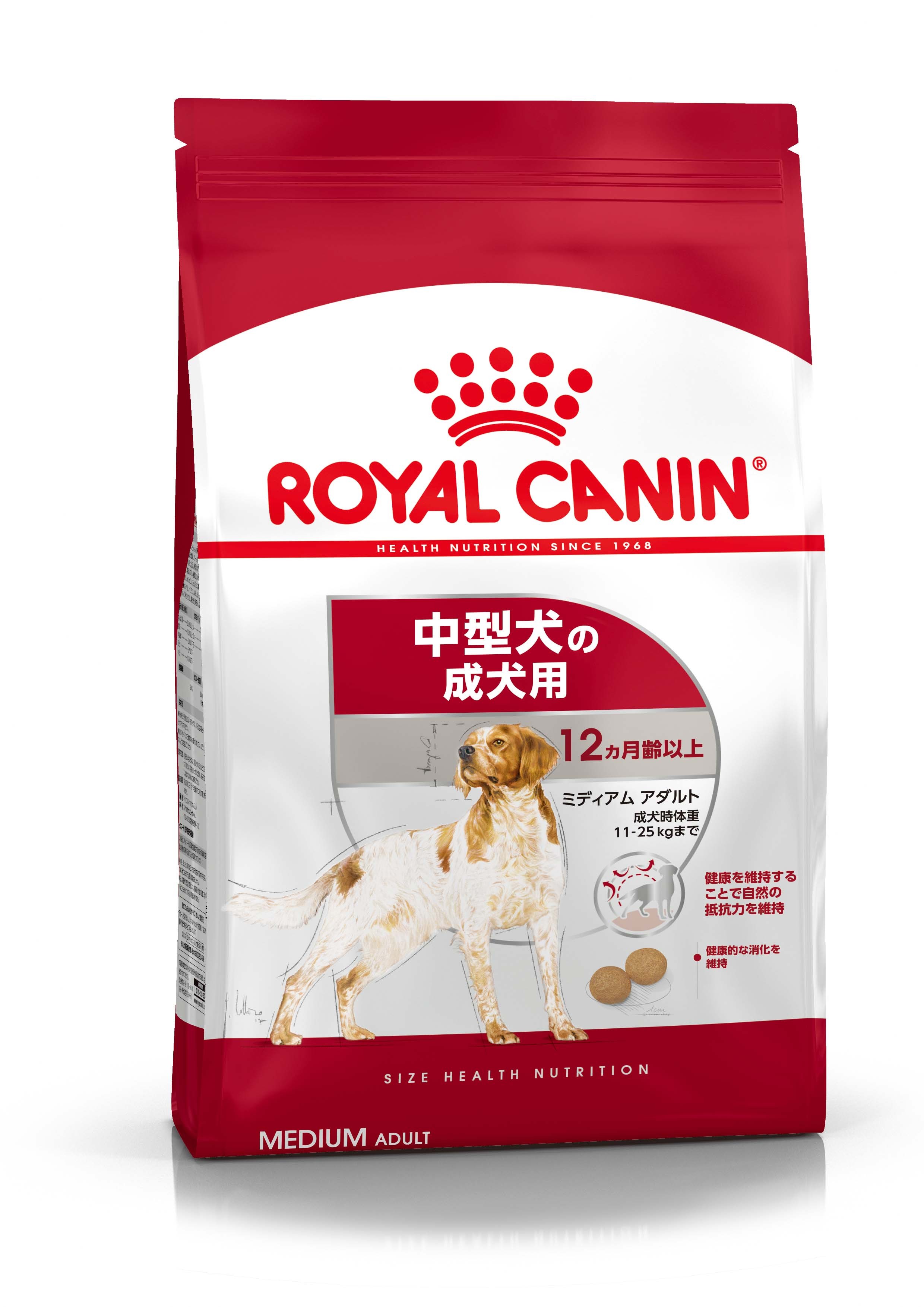 [ロイヤルカナン] サイズ ヘルス ニュートリション ミディアム アダルト 中型犬 成犬用 4kg ●通販サイト掲載販売不可 MC-K