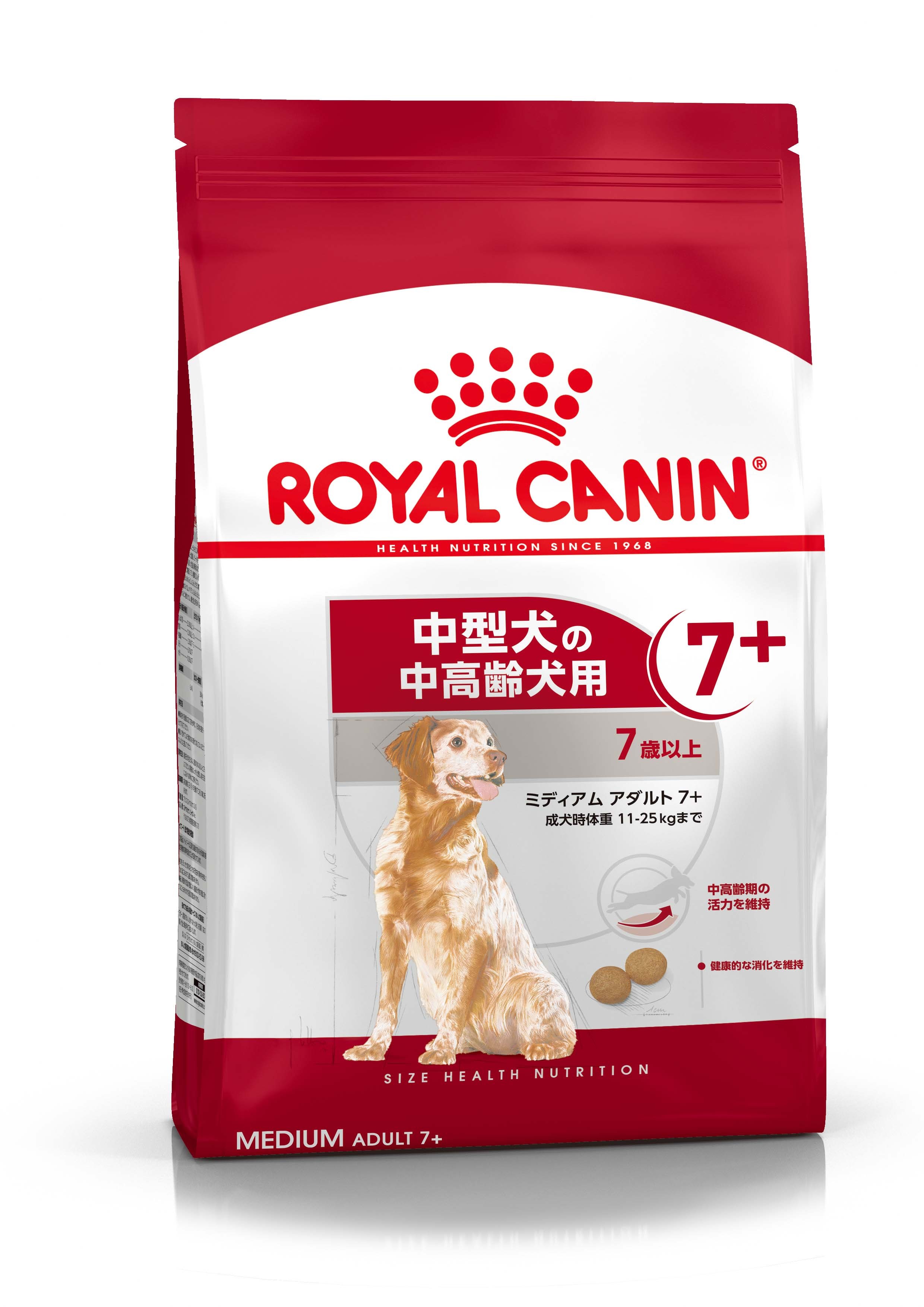 [ロイヤルカナン] サイズ ヘルス ニュートリション ミディアム アダルト 7+ 中型犬 中高齢犬用 4kg ●通販サイト掲載販売不可 MC-K