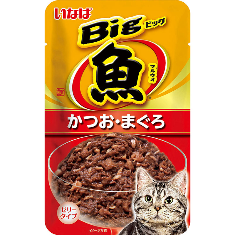 [いなばペットフード(直送)] Bigマルウオ かつお・まぐろ 80g TCR-31 ※メーカー直送 ※発注単位・最低発注数量(混載50ケース以上)にご注意下さい