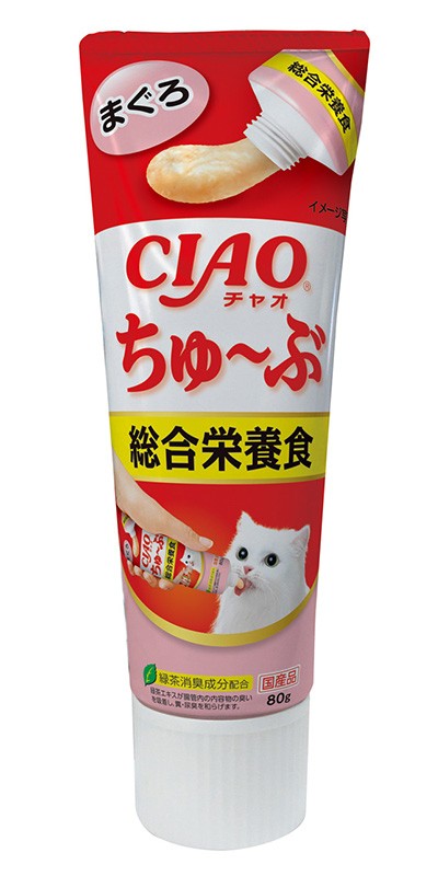 [いなばペットフード] CIAO ちゅ～ぶ 総合栄養食 まぐろ 80g CS-155