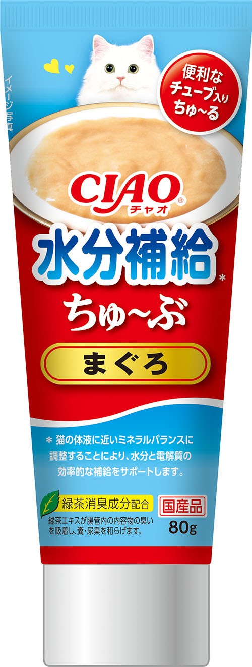 [いなばペットフード(直送)] ちゅ～ぶ 水分補給 まぐろ 80g CS-158 ※メーカー直送 ※発注単位・最低発注数量(混載50ケース以上)にご注意下さい