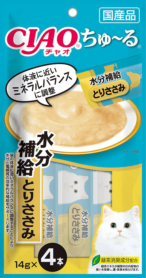 [いなばペットフード(直送)] ちゅ～る 水分補給 とりささみ 14g×4本 ※メーカー直送 ※発注単位・最低発注数量(混載50ケース以上)にご注意下さい