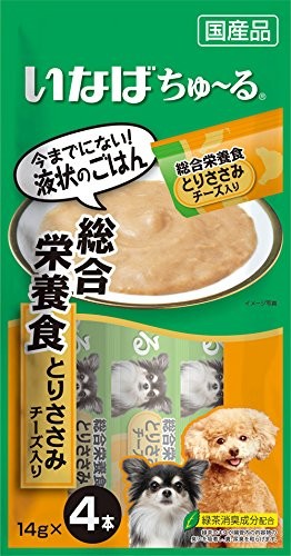 [いなばペットフード] いなば ちゅ～る 総合栄養食 とりささみ チーズ入り 14g×4本 D-107