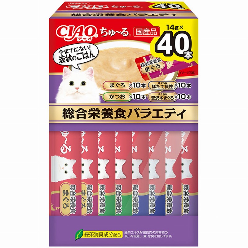 ［いなばペットフード］CIAOちゅ～る 総合栄養食バラエティBOX 14g×40本入　【10周年SALE_倉出_20】