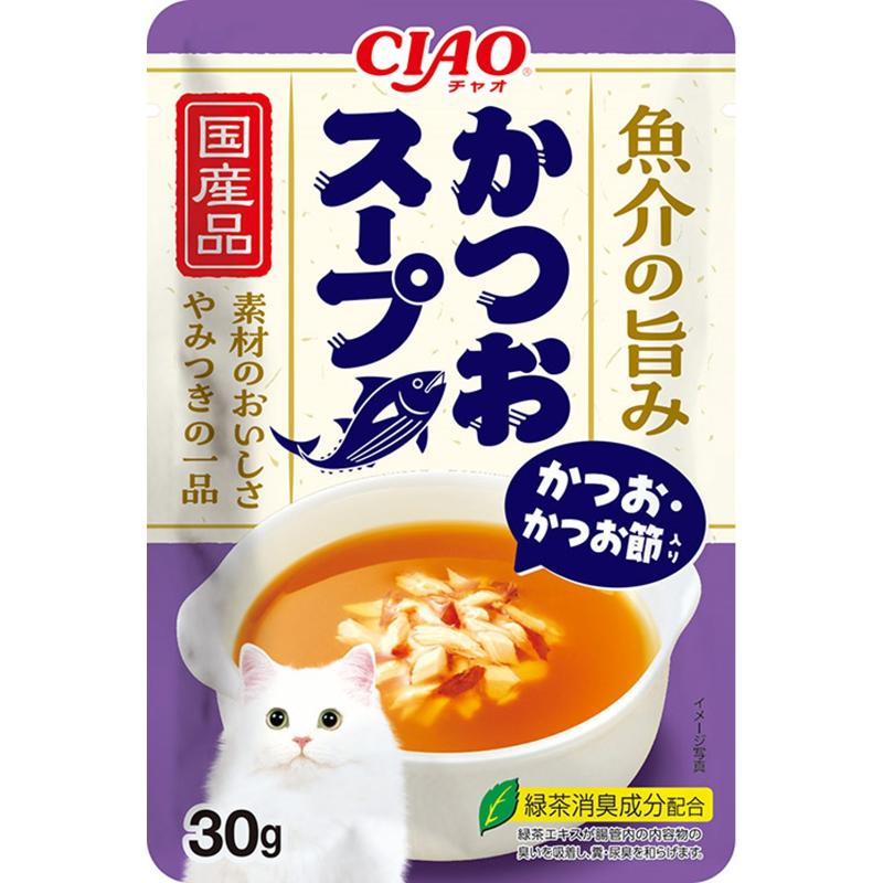 ［いなばペットフード］魚介の旨み かつおスープ かつお・かつお節入り 30ｇ