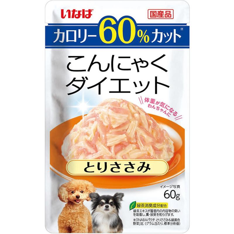 ［いなばペットフード］こんにゃくダイエット とりささみ 60g