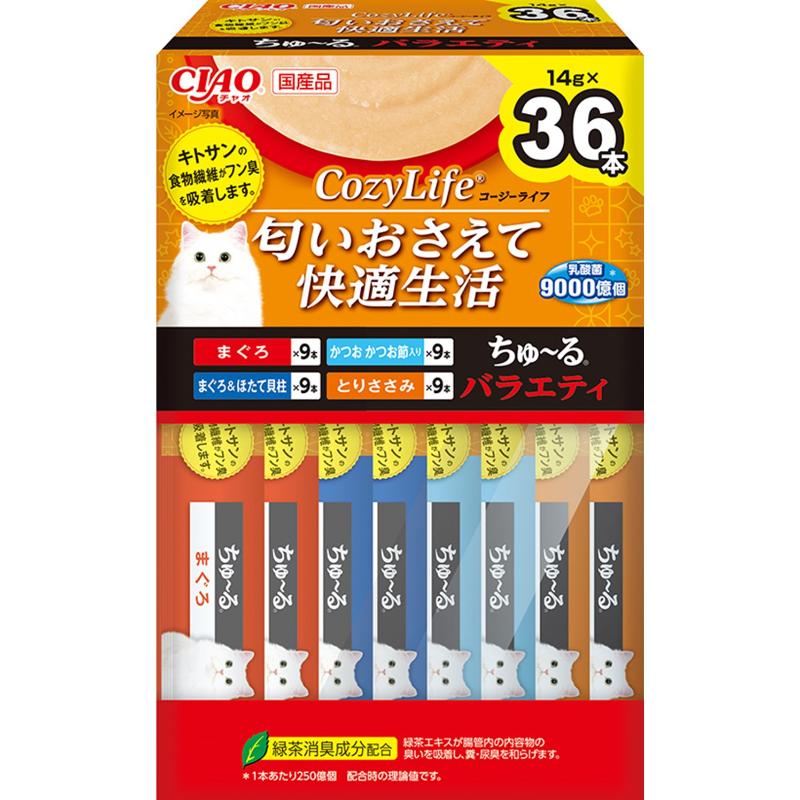 ［いなばペットフード］CIAO CozyLifeちゅ～るバラエティBOX 14g×36本