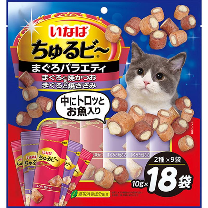 ［いなばペットフード］いなば ちゅるビ～ まぐろバラエティ 10g×18袋