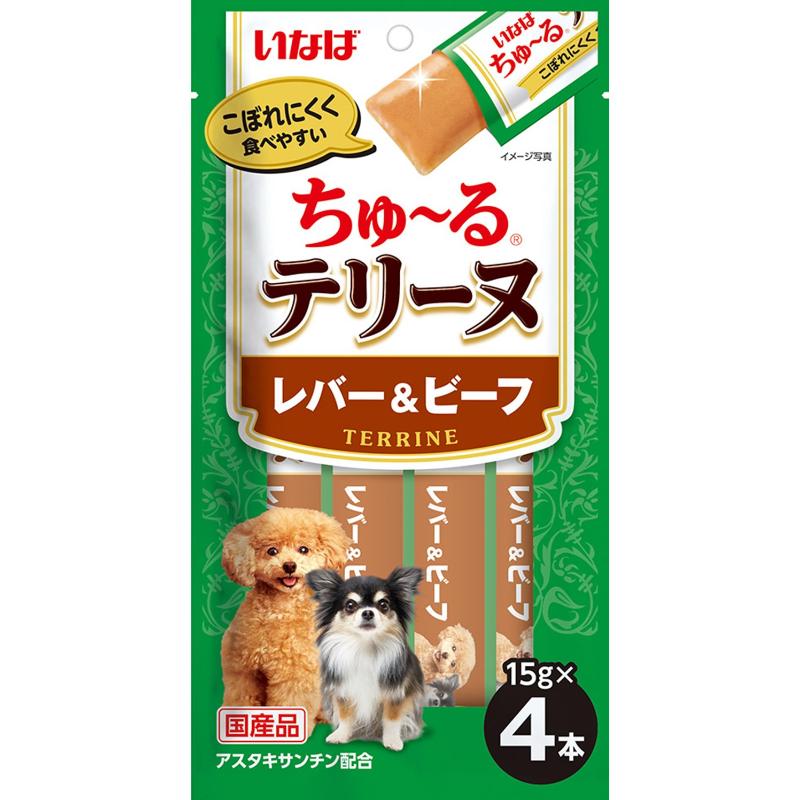 ［いなばペットフード］ちゅ～るテリーヌ レバー＆ビーフ 15g×4本