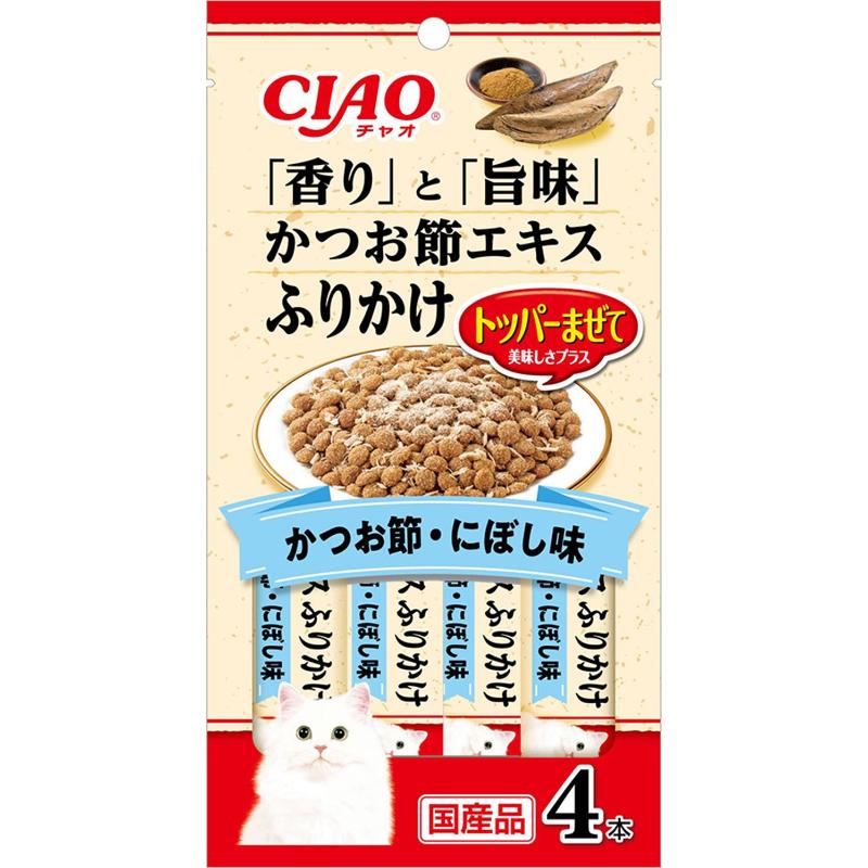 ［いなばペットフード］CIAO 「香り」と「旨味」かつお節エキスふりかけ かつお節・にぼし味 4本