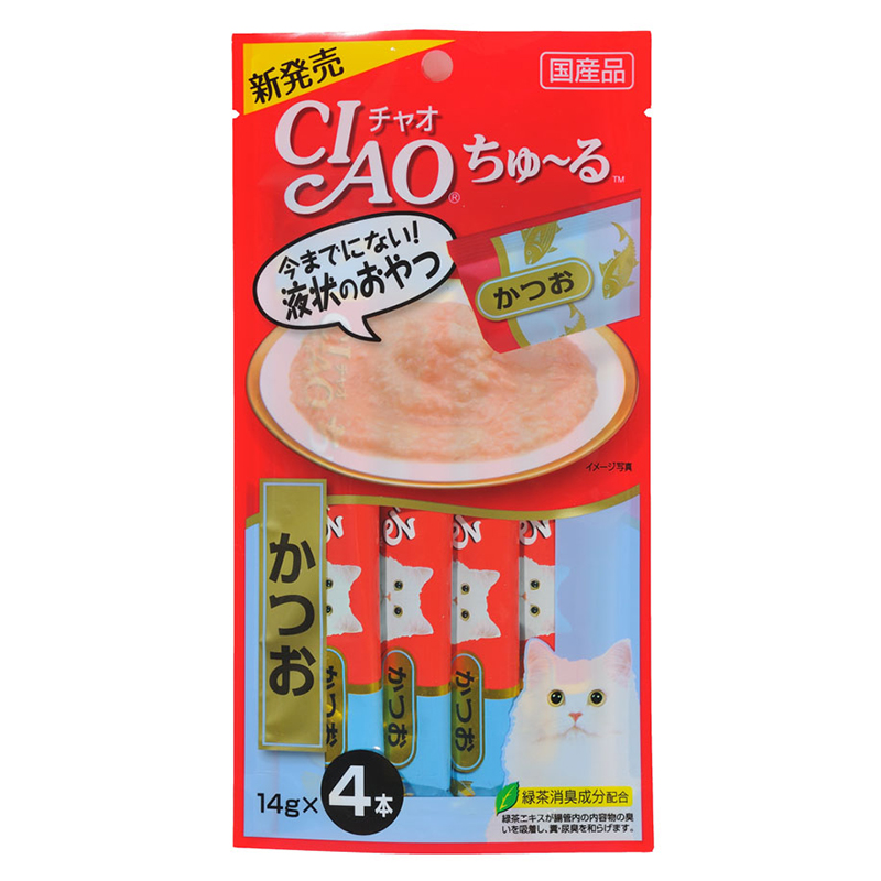 [いなばペットフード] CIAO ちゅ～る かつお 14g×4本 SC-72　【メーカーフェア_10】